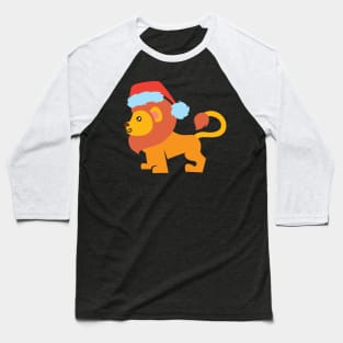 Lion with santa hat 03 Baseball T-Shirt